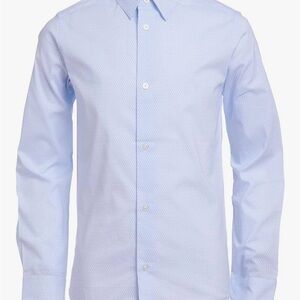 Calvin Klein Boys Long Sleeve Patterned Dress Shirt size 12 slim fit